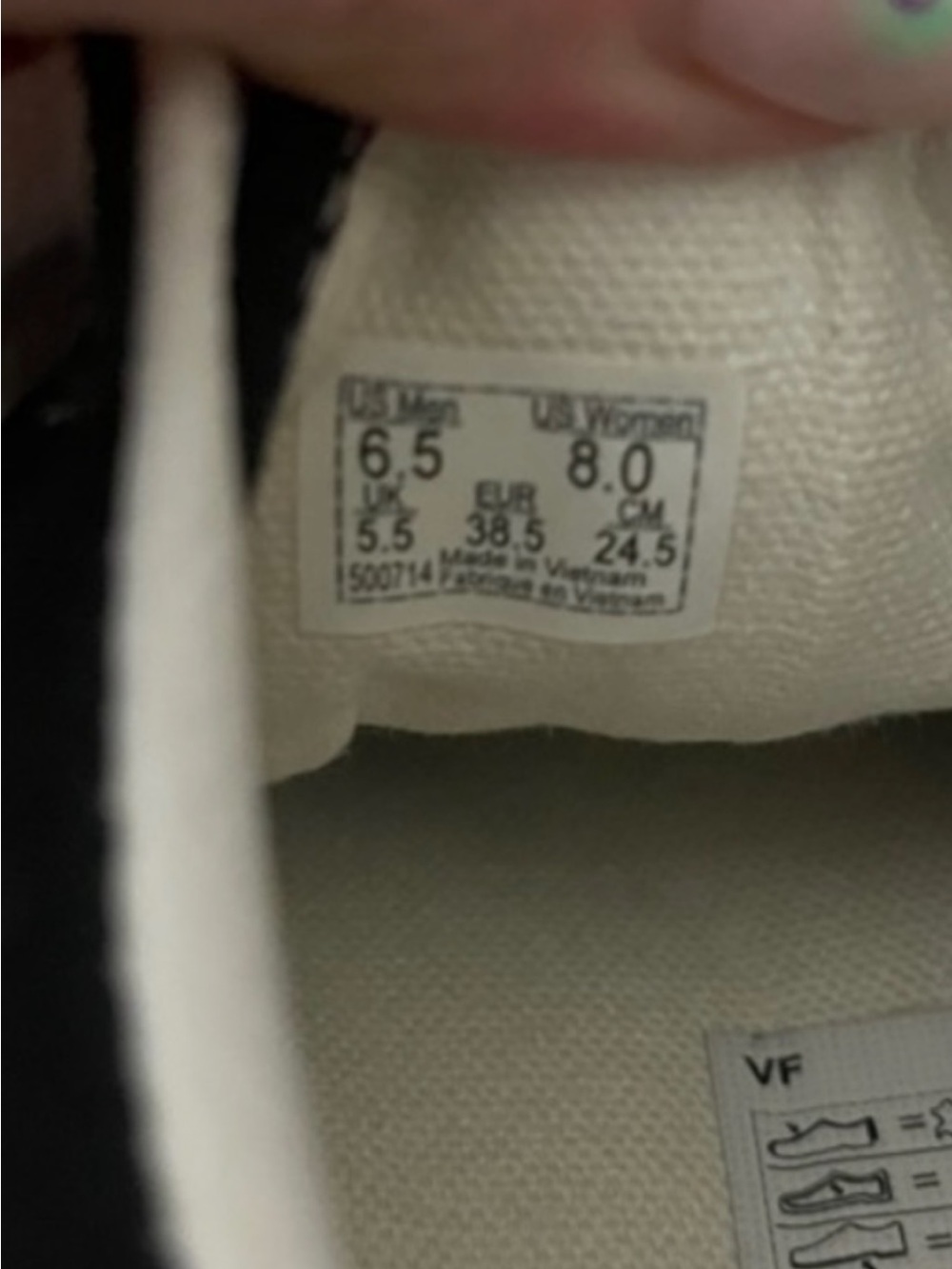 Vans Black White Gum Old Skool Sneakers. Size 8. - Picture 6 of 7
